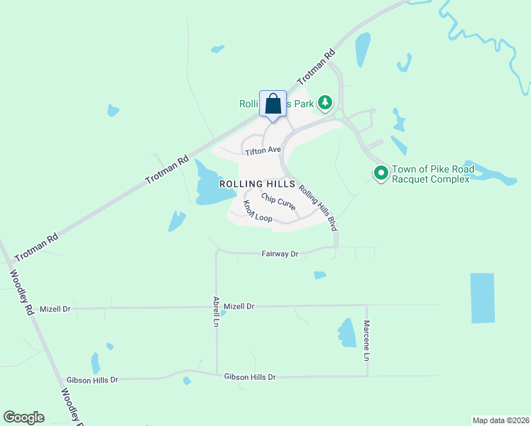 map of restaurants, bars, coffee shops, grocery stores, and more near 7119 Knoll Loop in Montgomery
