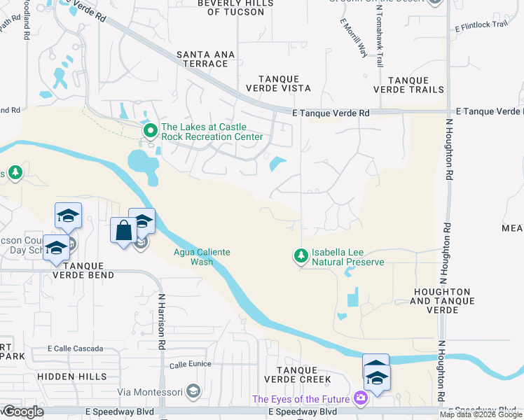 map of restaurants, bars, coffee shops, grocery stores, and more near 1985 North Bonanza Avenue in Tucson
