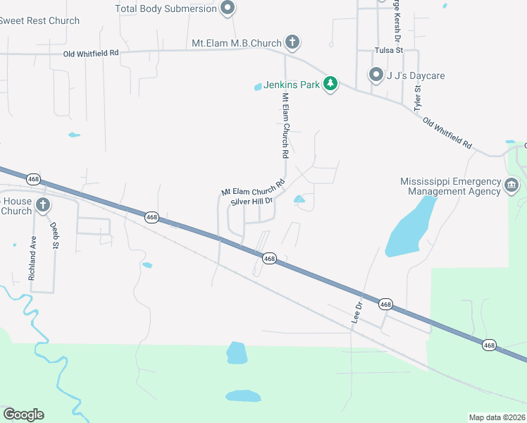 map of restaurants, bars, coffee shops, grocery stores, and more near 215 Silver Lake in Pearl