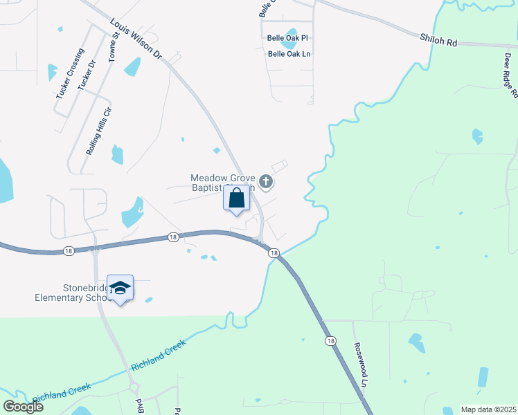 map of restaurants, bars, coffee shops, grocery stores, and more near 6056 Louis Wilson Drive in Brandon