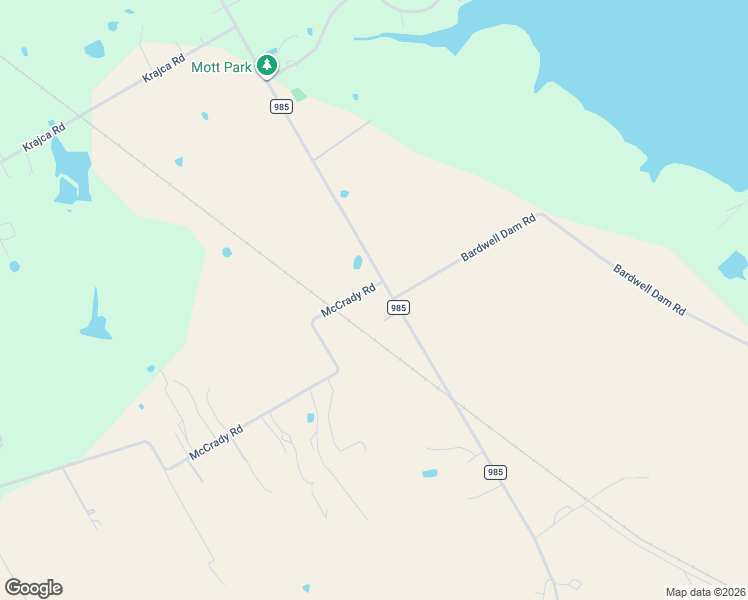 map of restaurants, bars, coffee shops, grocery stores, and more near 119 McCrady Road in Ennis