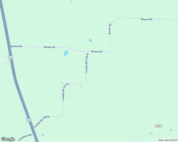 map of restaurants, bars, coffee shops, grocery stores, and more near 7405 County Road 235 North in Henderson