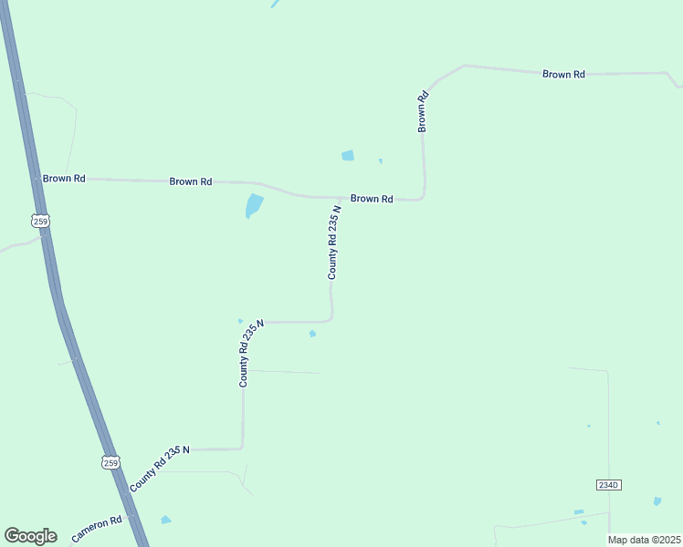 map of restaurants, bars, coffee shops, grocery stores, and more near 7405 County Road 235 North in Henderson