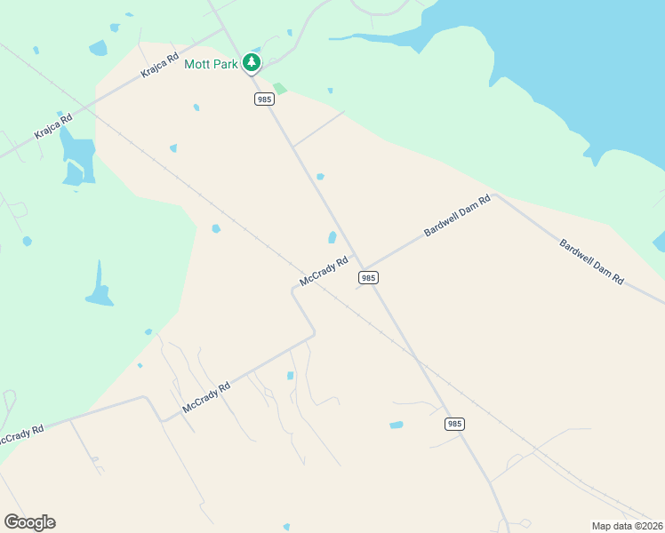 map of restaurants, bars, coffee shops, grocery stores, and more near 119 McCrady Road in Ennis