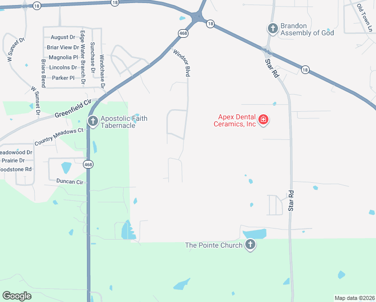 map of restaurants, bars, coffee shops, grocery stores, and more near 125 Windsor Boulevard in Brandon