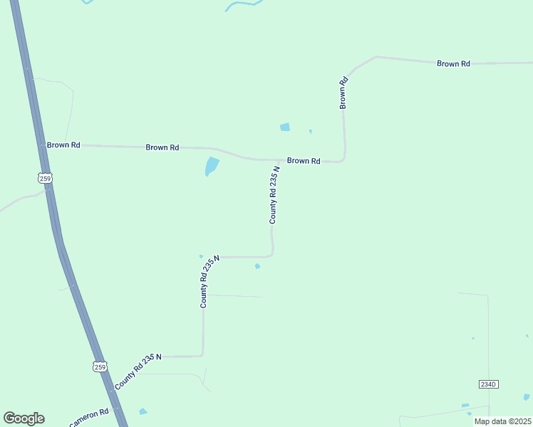 map of restaurants, bars, coffee shops, grocery stores, and more near 7405 County Road 235 North in Henderson