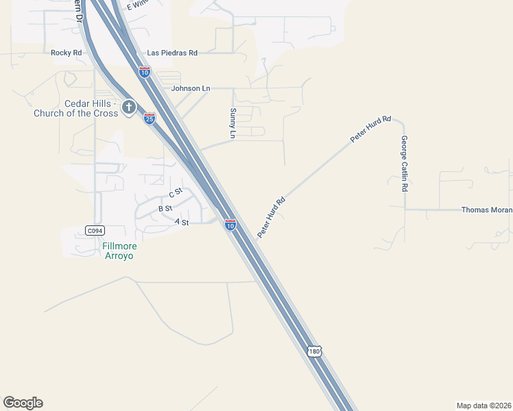 map of restaurants, bars, coffee shops, grocery stores, and more near 5566 Peter Hurd Road in Las Cruces