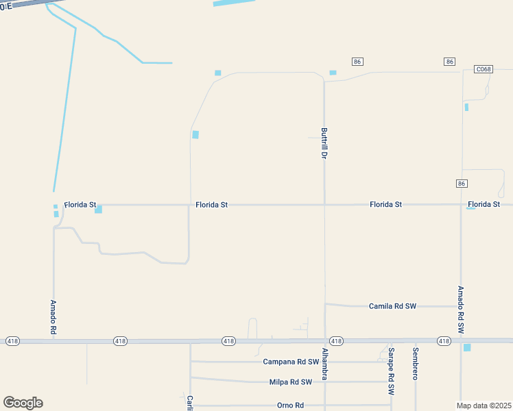 map of restaurants, bars, coffee shops, grocery stores, and more near Florida Street in Deming