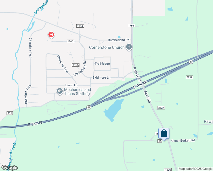 map of restaurants, bars, coffee shops, grocery stores, and more near 1649 Legacy Drive in Tyler