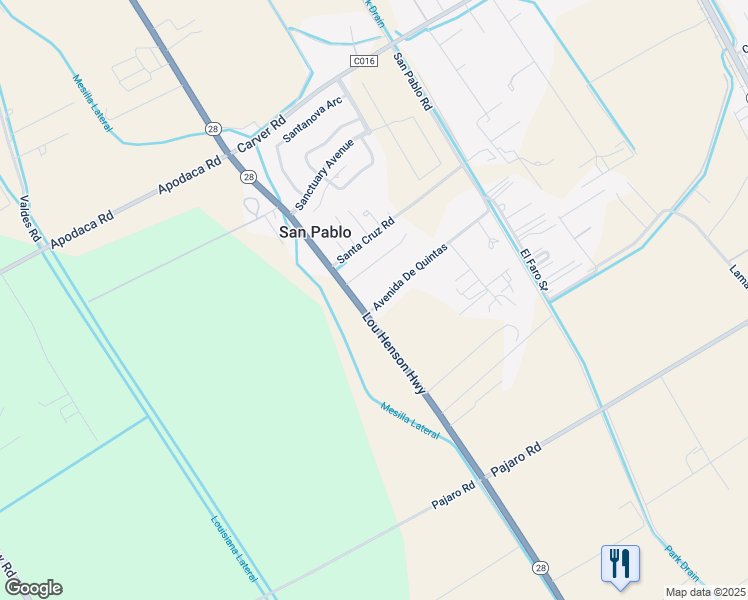 map of restaurants, bars, coffee shops, grocery stores, and more near 1734 Avenida De Quintas in Las Cruces