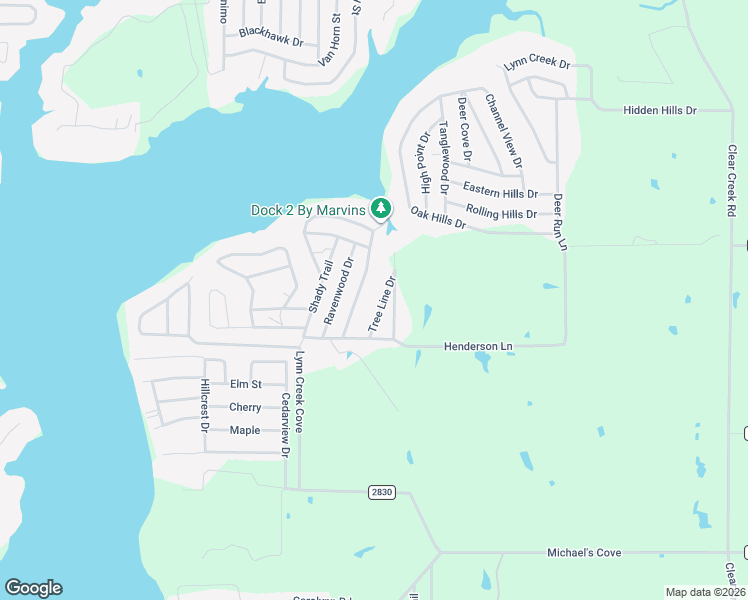 map of restaurants, bars, coffee shops, grocery stores, and more near 119 Tree Line Drive in Mabank