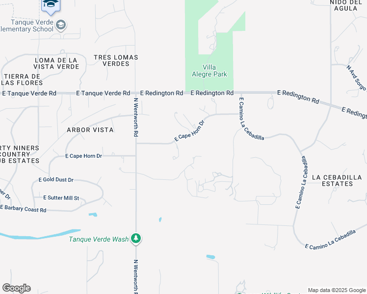 map of restaurants, bars, coffee shops, grocery stores, and more near 12890 East Cape Horn Drive in Tucson