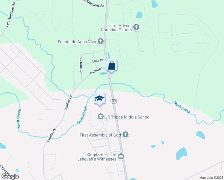 map of restaurants, bars, coffee shops, grocery stores, and more near 2200 McIntosh Street in Vidalia