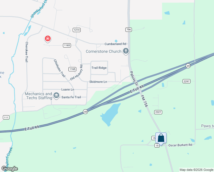map of restaurants, bars, coffee shops, grocery stores, and more near 1649 Legacy Drive in Tyler