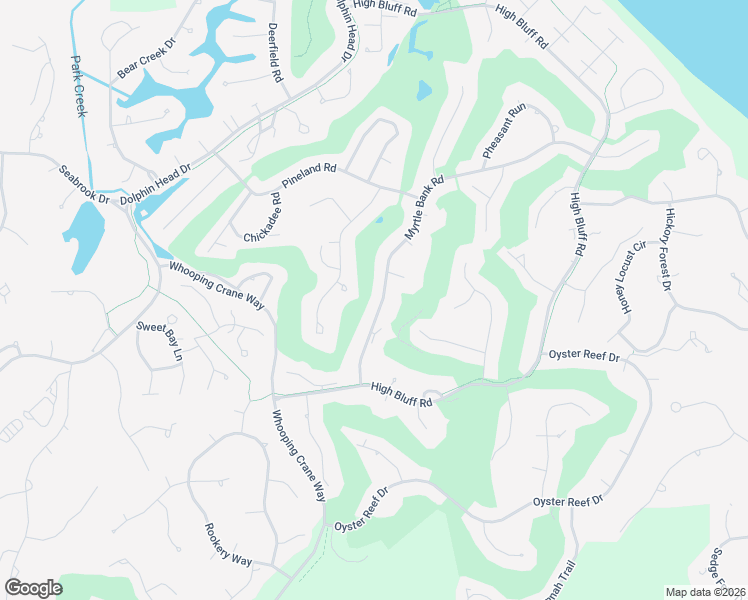 map of restaurants, bars, coffee shops, grocery stores, and more near 17 Myrtle Bank Road in Hilton Head Island