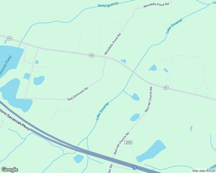 map of restaurants, bars, coffee shops, grocery stores, and more near 830 Rad Denmark Road in Brooklet