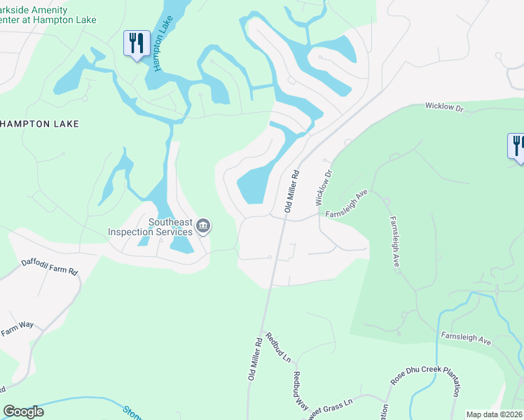 map of restaurants, bars, coffee shops, grocery stores, and more near 248 Hampton Lake Drive in Bluffton