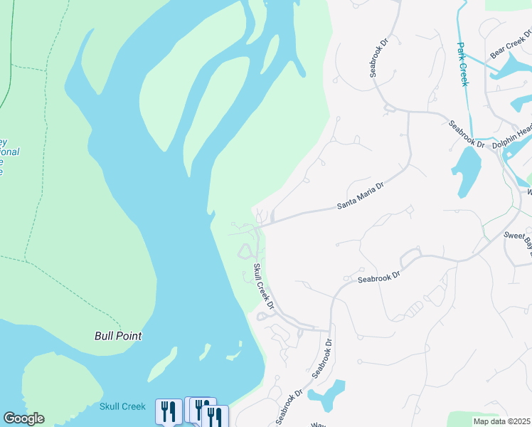 map of restaurants, bars, coffee shops, grocery stores, and more near 64 Santa Maria Drive in Hilton Head Island