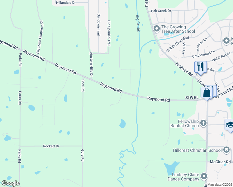 map of restaurants, bars, coffee shops, grocery stores, and more near 4841 Raymond Rd in Jackson