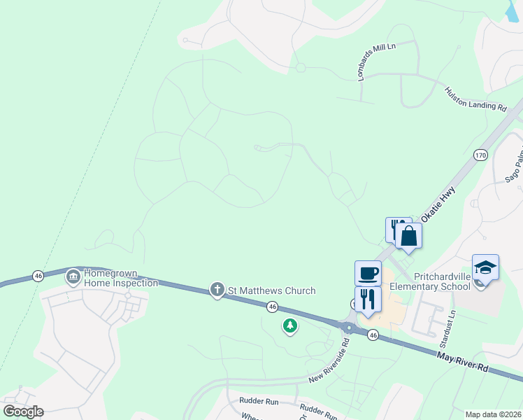 map of restaurants, bars, coffee shops, grocery stores, and more near 85 Carolina Oaks Avenue in Bluffton