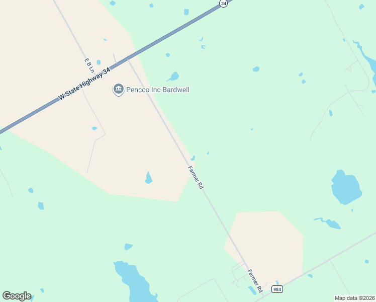 map of restaurants, bars, coffee shops, grocery stores, and more near 369 Farmer Road in Ennis