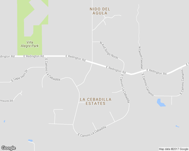 map of restaurants, bars, coffee shops, grocery stores, and more near 2280 North El Camino Rinconado in Tucson