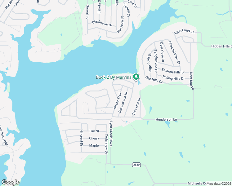 map of restaurants, bars, coffee shops, grocery stores, and more near 128 Beachwood Drive in Mabank