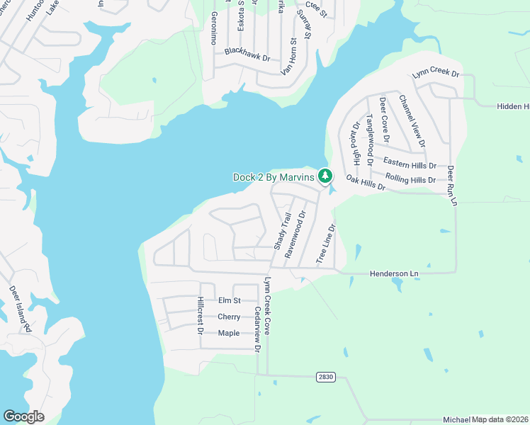 map of restaurants, bars, coffee shops, grocery stores, and more near 128 Beachwood Drive in Mabank