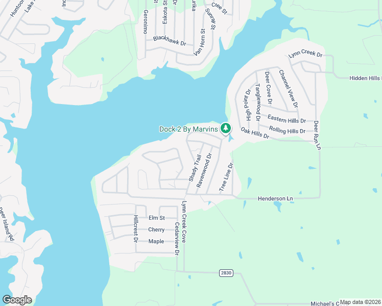 map of restaurants, bars, coffee shops, grocery stores, and more near 128 Beachwood Drive in Mabank