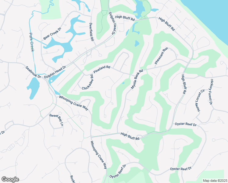 map of restaurants, bars, coffee shops, grocery stores, and more near 15 Brown Thrasher Road in Hilton Head Island