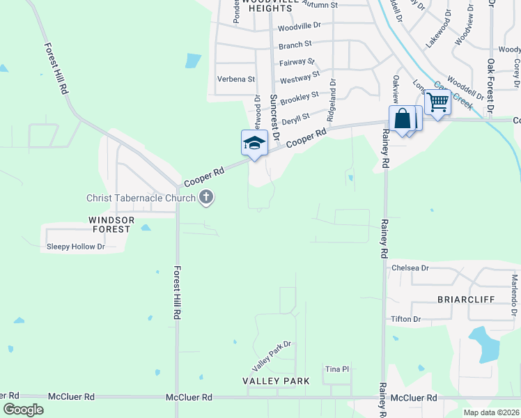 map of restaurants, bars, coffee shops, grocery stores, and more near 1039 Cooper Road in Jackson