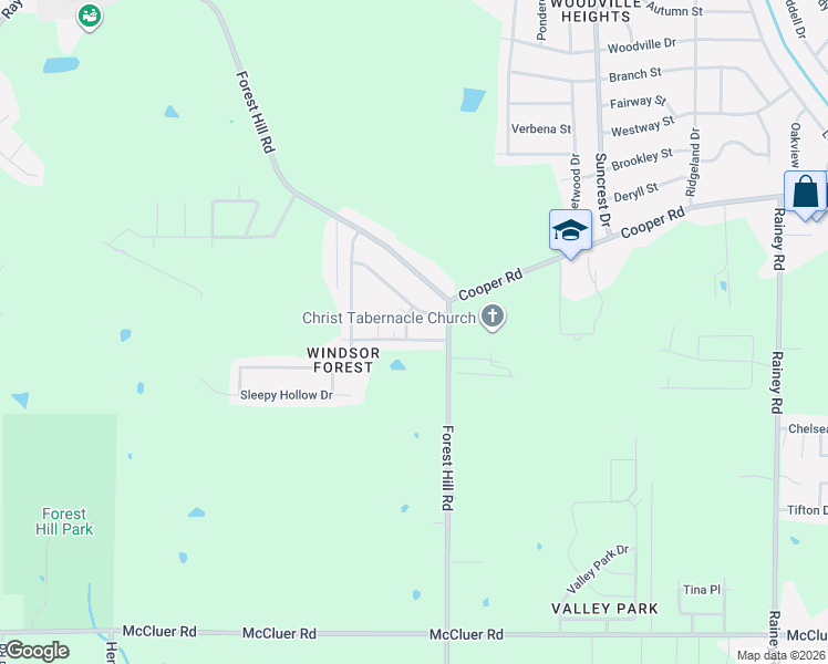 map of restaurants, bars, coffee shops, grocery stores, and more near 3452 Dundee Lane in Jackson