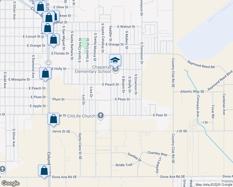 map of restaurants, bars, coffee shops, grocery stores, and more near 2001 South Kipling Drive in Deming