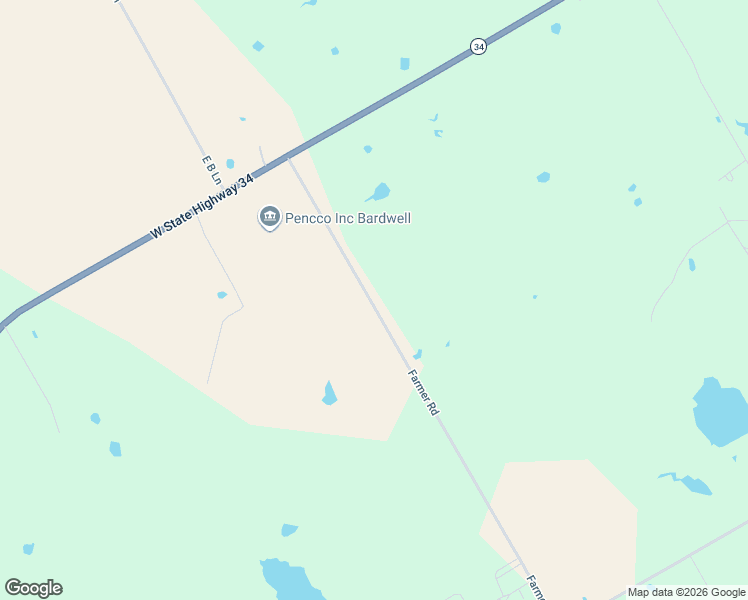 map of restaurants, bars, coffee shops, grocery stores, and more near 258 Farmer Road in Ennis