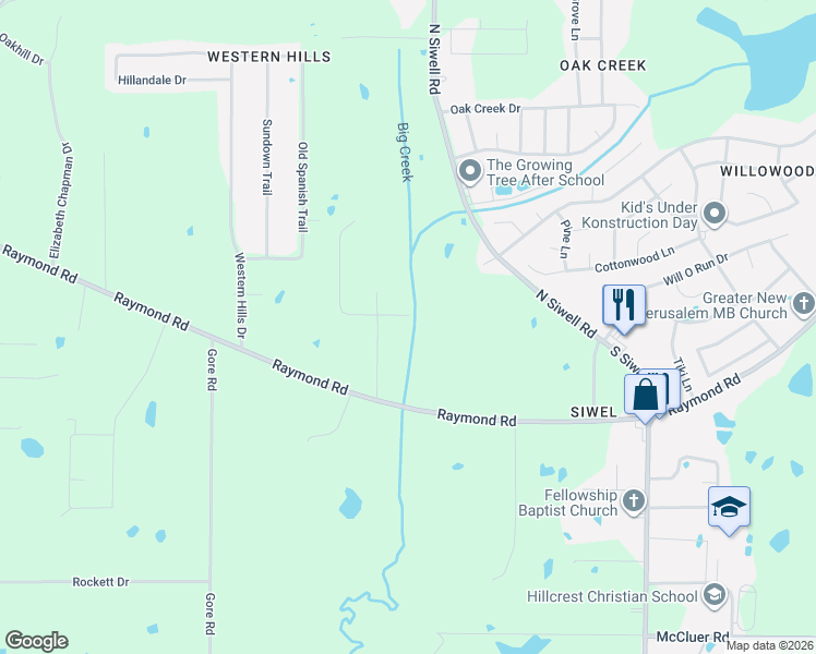 map of restaurants, bars, coffee shops, grocery stores, and more near 4151 Overlook Place in Jackson
