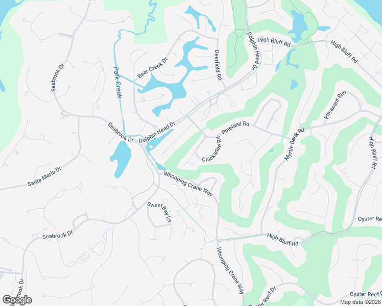 map of restaurants, bars, coffee shops, grocery stores, and more near 14 Myrtle Warbler Road in Hilton Head Island