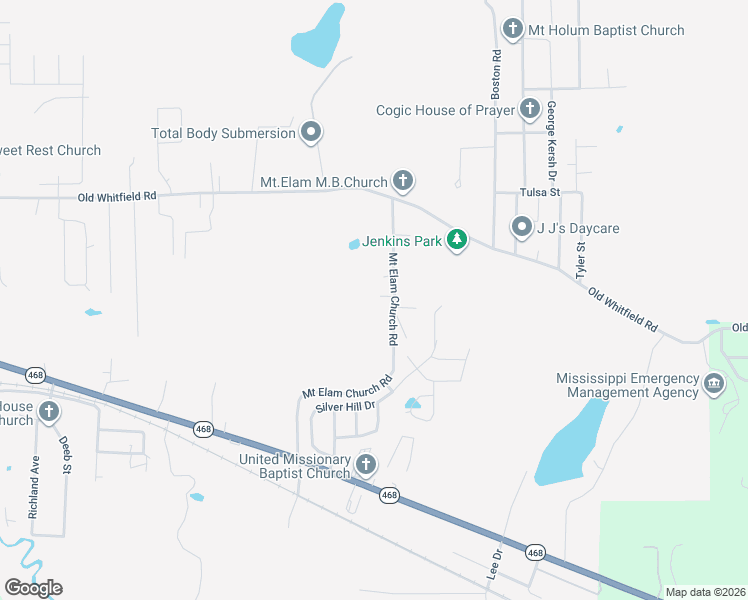 map of restaurants, bars, coffee shops, grocery stores, and more near 1000 Mount Elam Church Road in Pearl