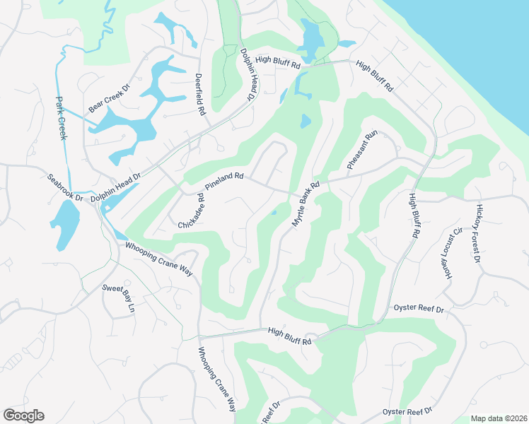 map of restaurants, bars, coffee shops, grocery stores, and more near 9 Brown Thrasher Road in Hilton Head Island