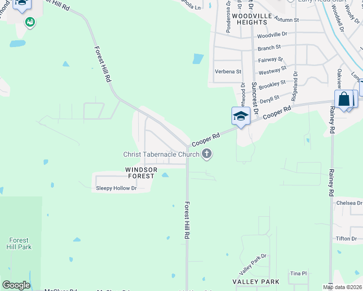 map of restaurants, bars, coffee shops, grocery stores, and more near 3452 Dundee Lane in Jackson