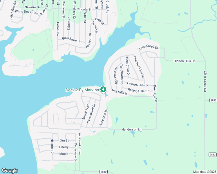 map of restaurants, bars, coffee shops, grocery stores, and more near 192 Oak Hills Drive in Mabank
