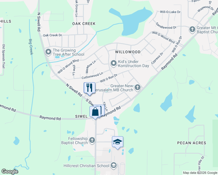 map of restaurants, bars, coffee shops, grocery stores, and more near 4321 New Post Road in Jackson