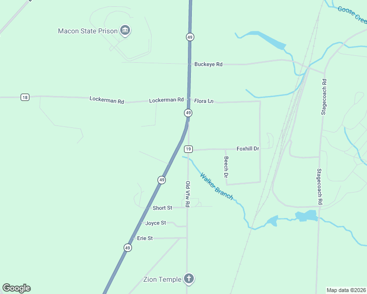 map of restaurants, bars, coffee shops, grocery stores, and more near 40 Foxhill Drive in Oglethorpe