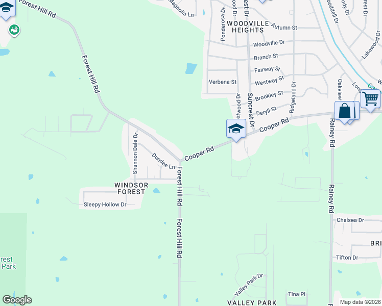 map of restaurants, bars, coffee shops, grocery stores, and more near 1256 Cooper Road in Jackson