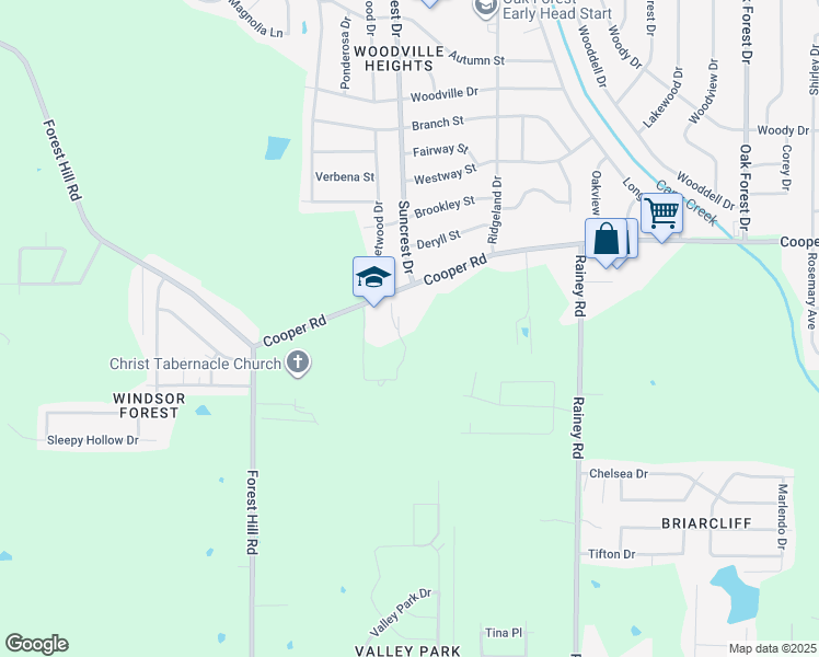 map of restaurants, bars, coffee shops, grocery stores, and more near 1039 Cooper Road in Jackson