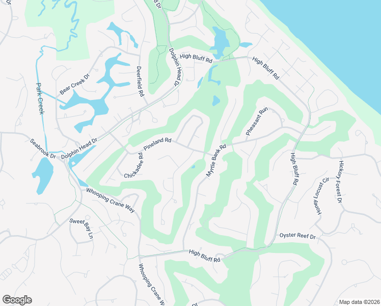 map of restaurants, bars, coffee shops, grocery stores, and more near 42 Pineland Road in Hilton Head Island