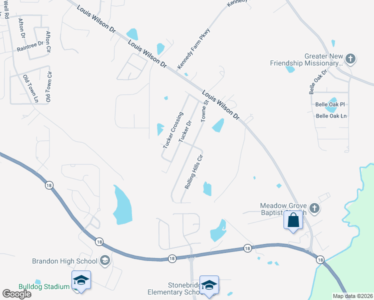 map of restaurants, bars, coffee shops, grocery stores, and more near 328 Towne Street in Brandon
