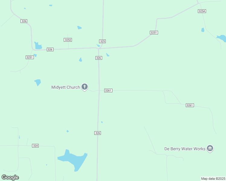 map of restaurants, bars, coffee shops, grocery stores, and more near 170 County Road 3261 in De Berry