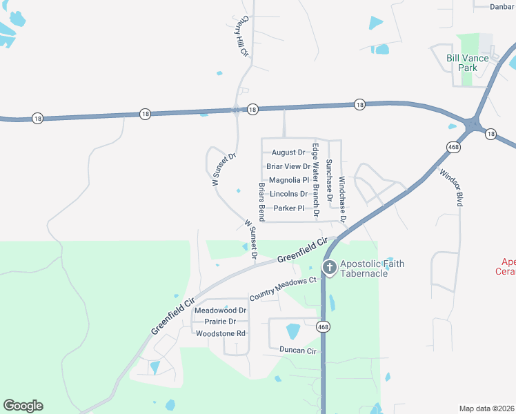 map of restaurants, bars, coffee shops, grocery stores, and more near 650 Parker Place in Brandon