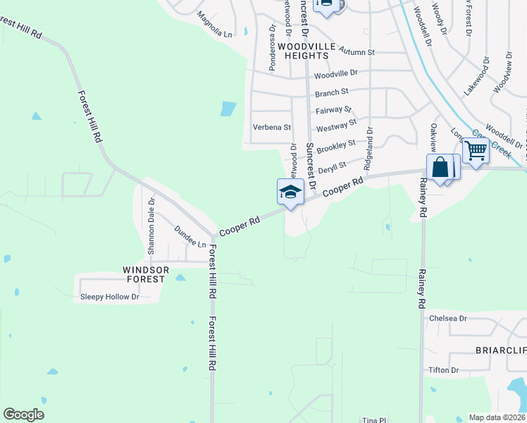 map of restaurants, bars, coffee shops, grocery stores, and more near 1201-1299 Cooper Rd in Jackson