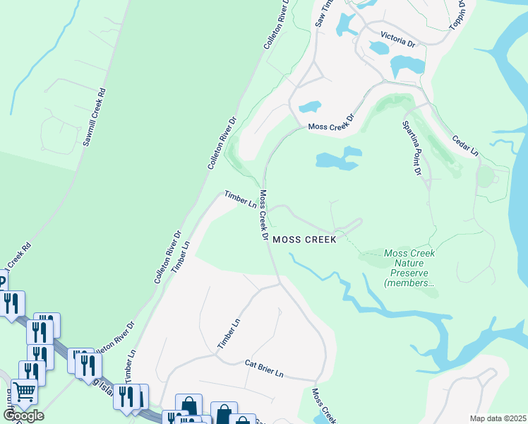 map of restaurants, bars, coffee shops, grocery stores, and more near 4 Devils Elbow Lane in Hilton Head Island
